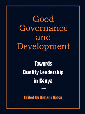 cover image of Good Governance and Development